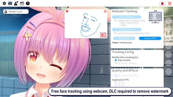 Screenshot of Warudo, a VTubing client app, used as market research