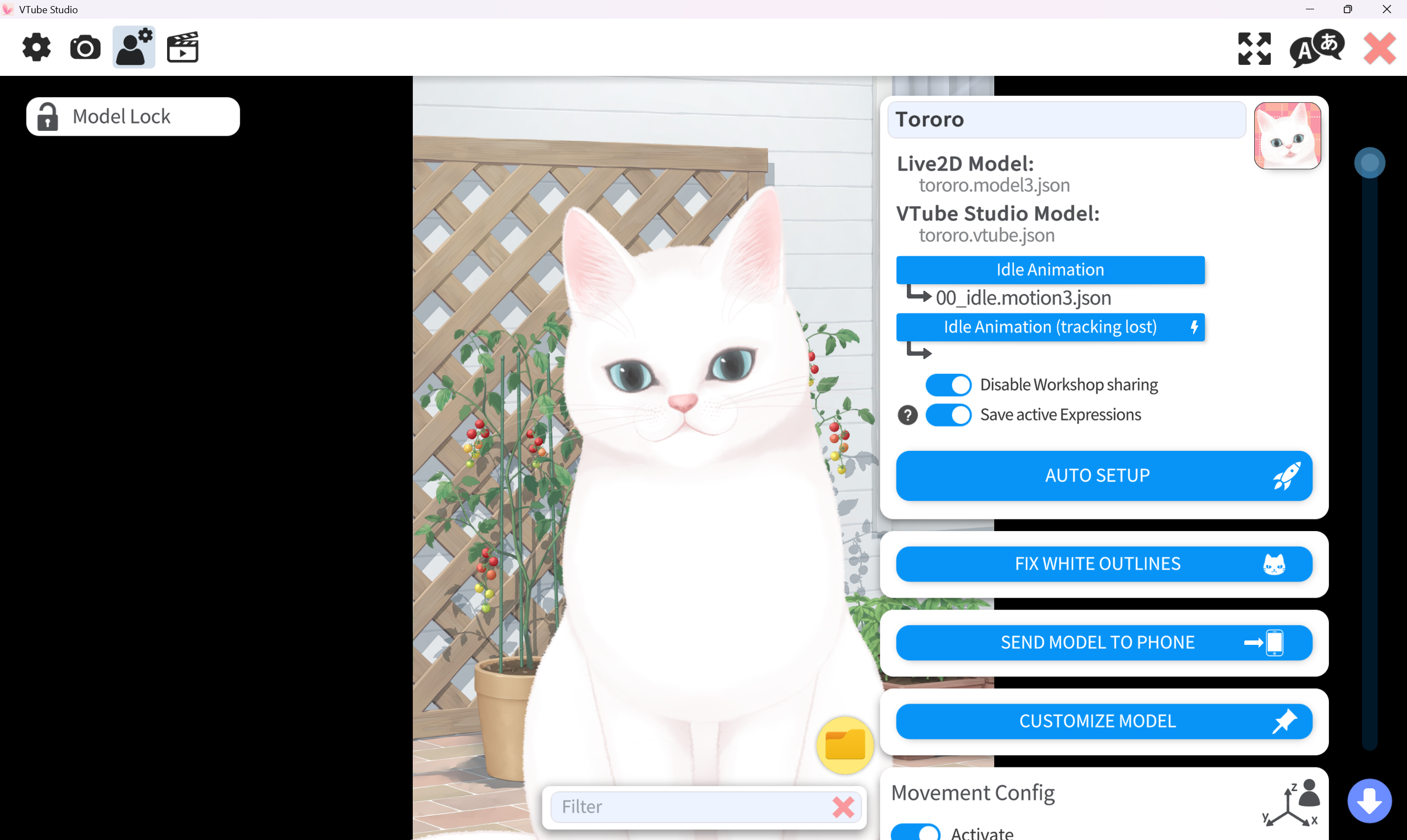Screenshot of Warudo, a VTubing client app, used as market research