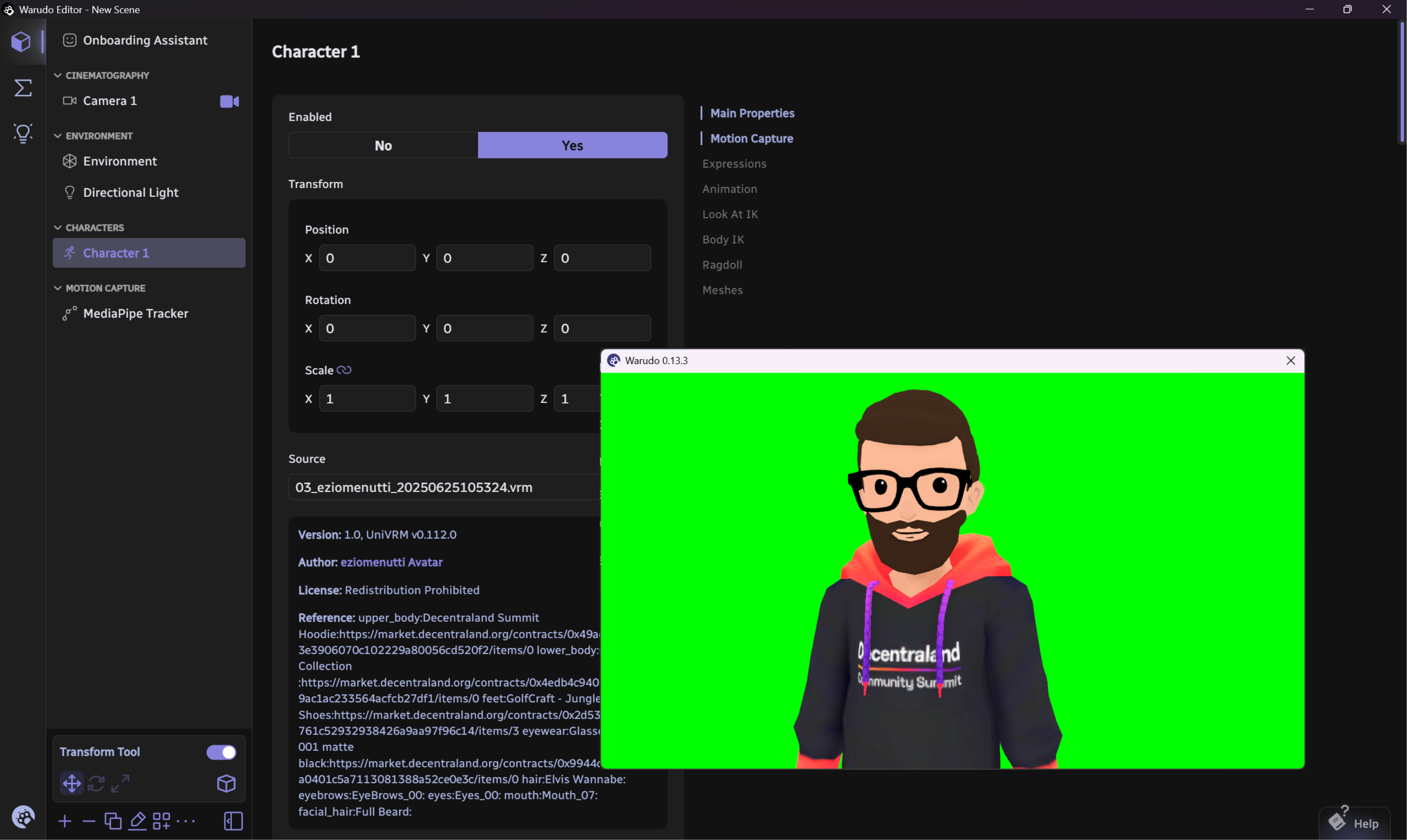 Screenshot of a competing VTubing app praised for its best free version